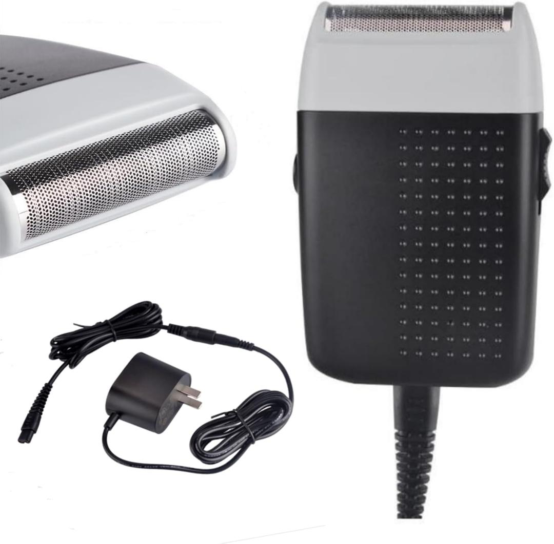 Corded Electric Foil Shaver,Professional Close Shave Razor,Bald Head Shavers for Men,Barber Shop Fade Style Clipper,Face Stubble Beard Smooth Trimmer,12v Powerful Motor,Only Corded Use