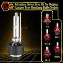 VHK D2S for Lexus RX330 RX350 RX400H RX 330 350 400H HID Xenon Headlight Bulbs Low Beam, 2004 2005 2006 2007 2008 2009 Bi-Xenon Lights, 35W OEM 6000K D2SC1 Replacement, Never Fit Halogen, 2-Pack