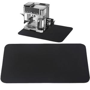 Espresso Coffee Mat for Ninja Luxe Cafe Accessories Breville Espresso Machine Accessories, 15.7x23.6 Inch Coffee Bar Mat for Countertop for Ninja Coffee Maker, Black