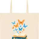 Phicorn Book Lover Canvas Tote Bags, 15 x 16 in, Printed Designs | Book-inspired printed designs for teachers, readers, book lovers, gifts, and everyday carrying
