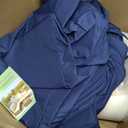 Outdoor Cushions for Patio Furniture 24 x 24 Inch, Double-Sided Waterproof Backrest and Deep Seat Cushion Set with Removable Cover, Navy, Set of 4