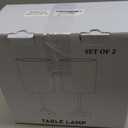 Touch Control Cordlss Table Lamp, USB-C Rechargeable Lamp with Stepless Dimming, 4000mAh Battery Operated Vintage Bedside Lamp for Bedroom, Living Room, Night Light & Emergency Lighting, Brass, 2 Pack