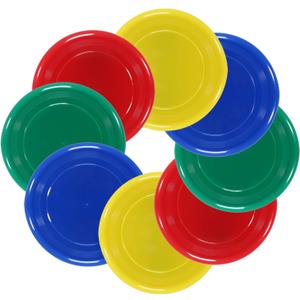 Flying Disc - 9Inch Plastic Flying Disc for Discs Set of 7 Flying Disc Bulk (95 Gram, 7 Discs)