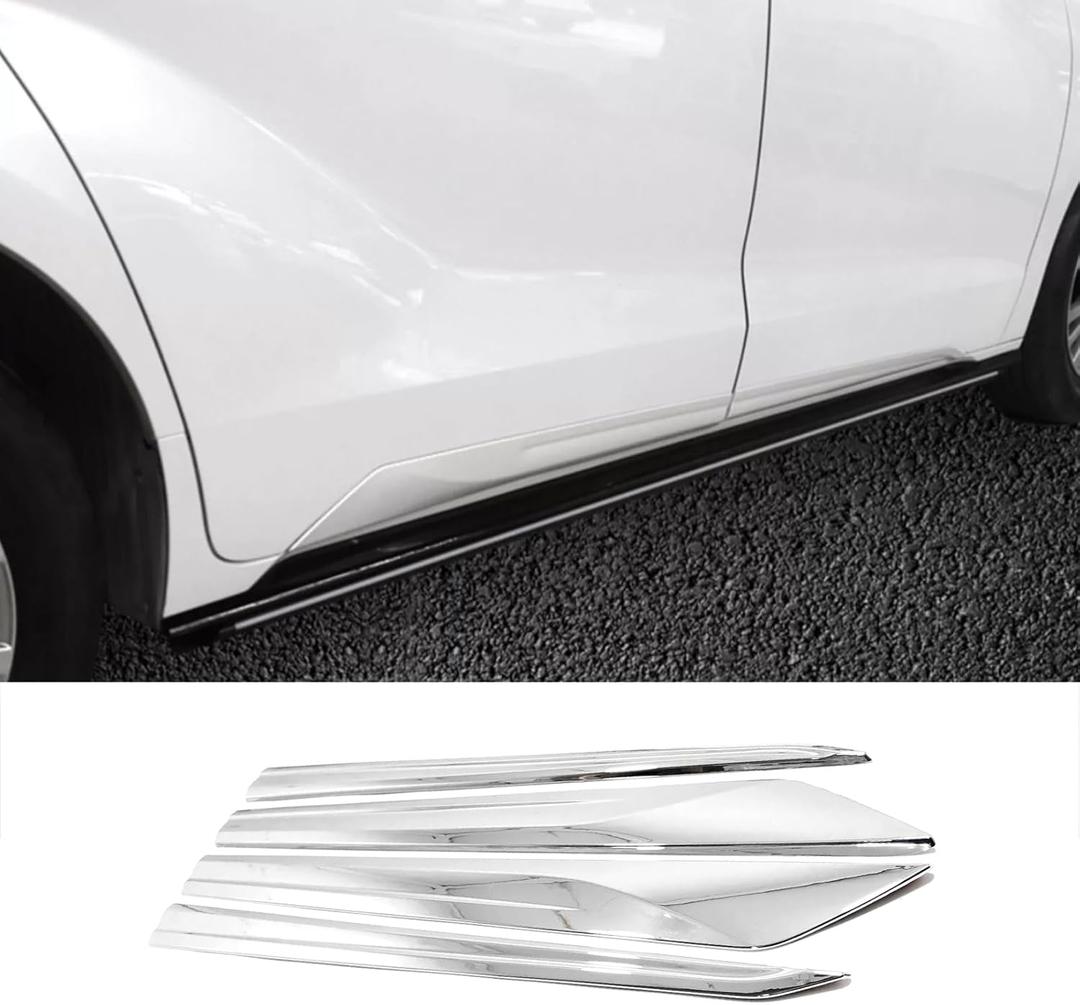 Car Accessories Fit for Toyota Sienna 2021 2022 2023 2024 2025 2026 Exterior Body Side Door Molding Cover Trims (Chrome) ABS 4 PCS