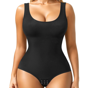 Nebility Womens' Waist Trainer Seamless Round Neck Tummy Control Shapewear Bodysuit XS/S