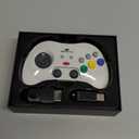 Retro-Bit Official Sega Saturn 2.4 GHz Wireless Controller for Sega Saturn, Sega Genesis Mini, Switch, PS3, PC, Mac - Includes 2 Receivers & Storage Case (White)
