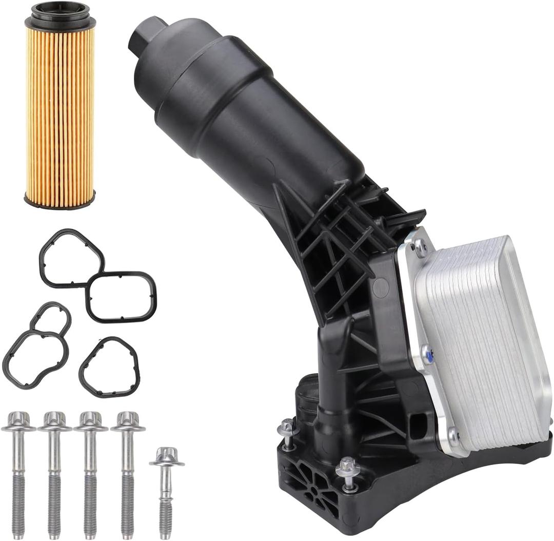 11428651710 Oil Cooler Oil Filter Housing with Sensors Compatible with BMW X3 X4 Z4 230i 330e 330i 430i 530i 2019-2020 11428580414 Plastic Housing