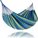 SUNCREAT Portable Tree Hammock, Double Hammocks 2 Person with Outer Bag, Blue Stripe