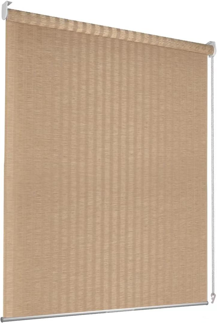Roller Window Shades,Light Filtering Roller Shade,Window Blinds,Roll Up and Down Blinds for Home,Easy to Install(Light Coffee, 48" W x 72" H)