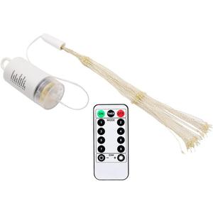 Outdoor Solar String Light 4pcs 480 Led Waterproof Firework Lights Starburst Lamp 8 Modes Fairy Hanging Lighting for Wedding Holiday Bedroom Party Indoor Decoration
