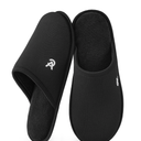 VeraCosy Men's Knitted Scottish Slippers with Soft Memory Foam Non Slip Indoor Rubber Sole, 7-8