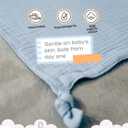 Baby Lovey Blanket  Muslin Security Blanket with Plush Bunny for Newborn or Boys  Soft and Cozy Lovey 24 x 24 inches