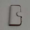 CLUCI Women Wallet Leather RFID Blocking Designer Trifold Card Holder Ladies Clutch with ID Window White