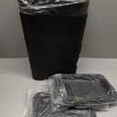 N. NETDOT Bathroom Trash Can with Lid 3 Pack Set, 2 Packs 4 Gal Slim Kitchen Trash Bin and 1 Pack 2.6Gal Garbage Can, Small Trash Can/Trash Bin/Waste Basket for Bedroom (Black, Pack of 3)