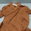 JMIERR Mens Casual Polo Shirt Summer Short Sleeve Vacation Button Beach Knit Stretchy Golf Shirts (Brown, L)