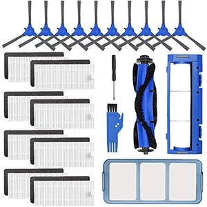 Replacement Parts Accessories Kit for Eufy RoboVac 11S, 15C, 30, 30C, 12, 35C Vacuum Filters, 10 Side Brushes, 8 Filter, 1 Pre Filter, 1 Roller Brush Guard