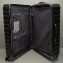Kenneth Cole REACTION Madison Square Lightweight Hardside Chevron Expandable Spinner Luggage, Black, (28-Inch Checked)