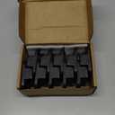 20 Pack Black Square Post Flange Base, 1" x 1" Steel Sqaure Tube Fitting, Wall Mount End Fence Bracket for Deck Railing, 1.5 mm Thick