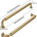 khtumeware 2-Pack Champagne Bronze Heavy-Duty Solid Cabinet Pulls, 10 Inch(256mm) Hole Center, Satin Brass Drawer Pulls, Cabinet Hardware, Suitable for Kitchen Cabinets, Bathrooms and Dressers