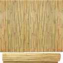 Bamboo Fence 4 ft H x 8 ft L x 0.75 in D, Natural Bamboo Privacy Screen 4 Feet High, Outdoor Or Indoor Divider Decorative Fence Rolls for Patio, Balcony, Garden and Border Pool (4ft H x 8ft L)