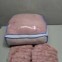 Smoofy Fluffy Full Size Comforter Sets 3 Pieces - Old Pink Fleece Fluffy Comforter Set, Luxury Fuzzy Full Bed Set, Soft Comforter Full Size All Season, Heavy Faux Fur Comforter with 2 Pillow Cases