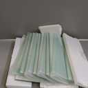 Glass Subway Tile, 4x12 Inch Glass Tile for Kitchen Backsplash Bathroom Shower Wall Ice Age (12 Pcs, 4 sq.ft)