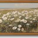 Gold Framed Wall Art Vintage Wildflower Farmhouse Flora Canvas Print, 16"x24"