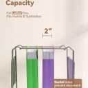 SortRax Plastic Extra Capacity Hanging File Folders, 2" Assorted Colors Expanding Pocket, Heavy Duty for Filing Cabinet, Insertable 1/5-Cut Tabs, Letter Size - 12 Pack