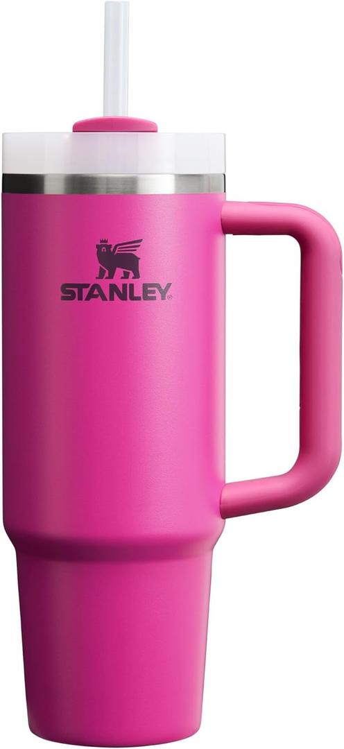 Stanley Quencher H2.0 Tumbler with Handle and Straw 30 oz | Flowstate 3-Position Lid | Cup Holder Compatible for Travel | Insulated Stainless Steel Cup | BPA-Free | Fuchsia (30 Ounces, Fuchsia)