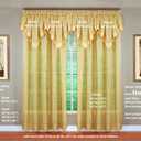 Today's Curtain, Silhouette Stripe Sheer Panel 72", Gold, 60" W x 72" L