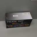 Garbage Truck Toy, Large Friction Powered Trash Truck Toy with Light and Sounds, 4 Trash Bins and Learning Cards for Kids