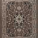 Superior Elegant Glendale Collection Area Rug, 8mm Pile Height with Jute Backing, Traditional Oriental Rug Design, Anti-Static, Water-Repellent Rugs - Brown, 8' x 10' Rug