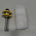 2 Pieces 3 Teeth T Shape Tongue and Groove Router Bit Set 1/4 Inch Shank, Slot depth 1/4", Slot height 1/4",Shelves & Cabinet,Woodworking Tools (1/4 Shank)