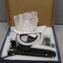 15X Real Glass Lens Magnifying Glass with Light  3 Color Modes & Adjustable Brightness, Hands-Free Magnifier with Metal Base & Clamp for Crafts, Repair, Reading, Sewing, Painting & Close Work