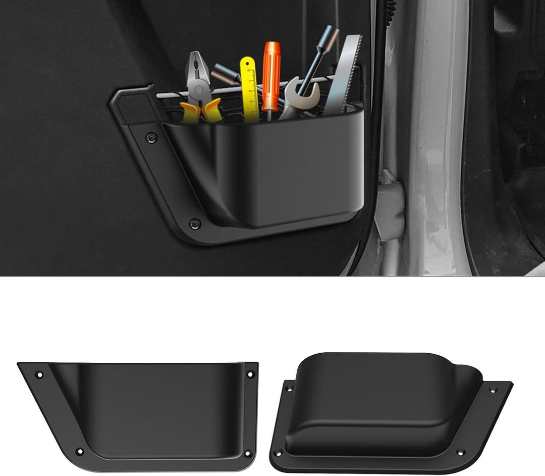 Rear Door Storage Pockets Side Organizer Box Compatible for Ford Bronco 4-Door 2021-2025, Door Cup Holders, Interior Storage Expansion, 2 PCS