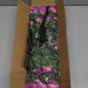 4 Large Bundles Artificial Flowers for Outdoors, Artificial Faux Plants Outdoor, Faux Flowers for Outdoor Planters, UV Resistant Realistic Camellia Silk Fake Flowers for Outside,Spring Porch Decor