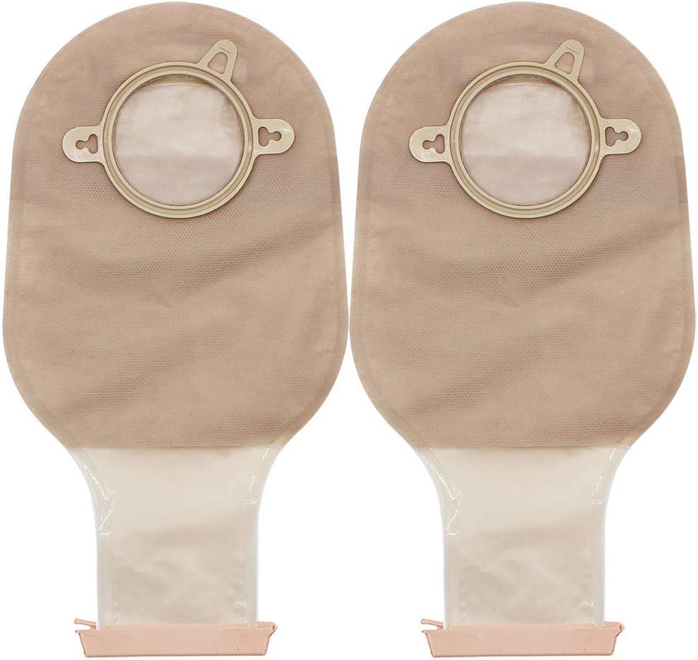 LotFancy Colostomy Bags, 10PCS Two-Piece Drainable Pouches with Clamp Closure for Colonoscopy Ostomy Stoma Care (No Skin Barriers), Ileostomy Supplies