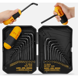 ELEAD 31-Piece Hex Key Set - Allen Wrench MM(0.7mm-10mm) SAE