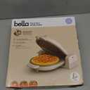bella Flip-n-Store Waffle Maker with EverGood Ceramic Nonstick Coating, Fits-anywhere Kitchenware, Power Indicator Light, Cool Touch Handle & Cord Wrap, 7 Wide & 1" Deep Plates, 1000 Watt, Oatmilk