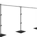EMART 7x20ft(HxW) Photography Backdrop Stand for Parties, Adjustable Pipe and Drape Background Support Frame Kit with Heavy Duty Metal Steel Base, Photo Back Drop Holder for Birthday Wedding - Black