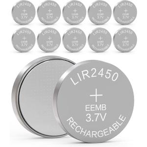 EEMB 10PCS Rechargeable Battery 3.7V 120mAh