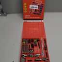 Geinxurn 100Pieces 1”/2” Impact Screwdriver Bits Set, Magnetic S2 Steel (Phillips/Slotted/Square/Torx/Hex/Security Torx) Driver Bits Tips,Impact Bit Holder and Nut Driver with Red Storage Box Case