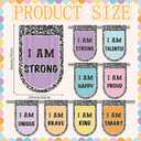 Tudomro 8 Pcs Motivational Classroom Curtain, 36" x 24", Pastel Composition, 23.6"W x 35.4"L