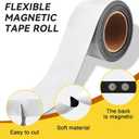 Magnetic Dry Erase Label Roll - 2" Wide x 30ft Long Jumbo Size, Reusable Whiteboard Magnetic Tape, Self-Cut Strips for Toolbox, Cabinet, Whiteboard, Classroom, Garage & Warehouse Organization