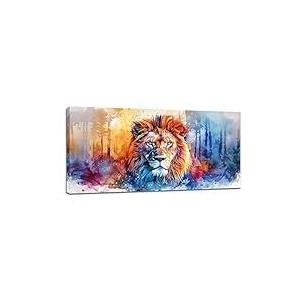 Zen Stone Wall Art for Living Room Large Size Meditation  Lion 29.5x56"