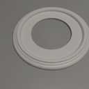 6-Inch Recessed Can Light Conversion Kit for Pendant Light or Ceiling Fan, Ceiling Fixture Adapter with 7" Decorative White Plastic Medallion, Retrofit Kit for 6" Recessed Housing