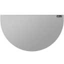 FLASLD Fireproof Fireplace Mat Half Round Hearth Rug Protects Floors, Gray, 48"x27"
