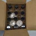 AOZITA 12 Pack, 2 oz Small Clear Glass Bottles w/Lid & 3 Funnels - 60ml Boston Shot Bottles for Health, Immunity, Potion, Wellness, Sample, Ginger, Juice - Mini Personal Care & Beauty Travel Bottle