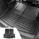 Cargo Mat Compatible with 2020-2025 2026 Ford Explorer TPE All Weather Trunk Mat Back Seat Cover Protector for 6&7 Passenger 2025 Explorer Accessories (Upgrade Trunk Mat with Backrest Mat)