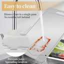 Titanium Cutting Board-Pure Titanium Cutting Boards For KitchenDouble-Sided Metal Cutting Board with Juice Groove, Separates Meat and Vegetables, Dishwasher Safe (Pattern 1410 Inch)